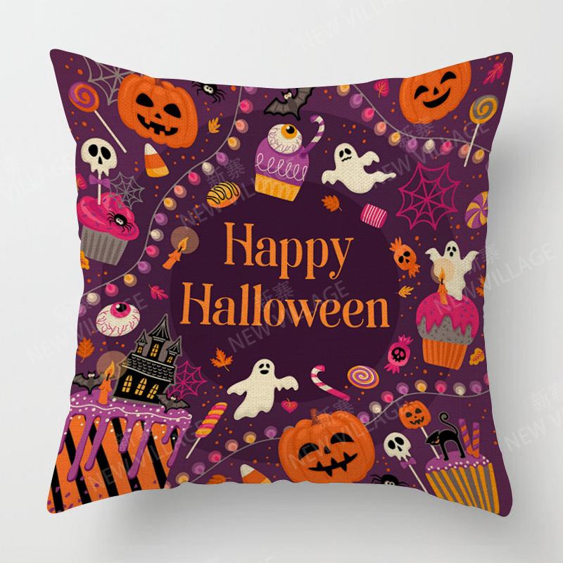 Decorative Cushion Home Living Room Decor Throw Pillow Cover Pillowcase Halloween Autumn