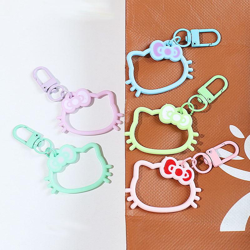 Creative Cartoon Kitty Bow Keychain Pendant, Cute Bag Decoration, Small Gift Accessories for Women