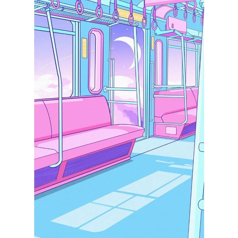 Classic Abstract Aesthetics Wall Art 80s Neon City Street Steam Wave HD Oil On Canvas Posters And Prints Home Bedroom Decor Gift