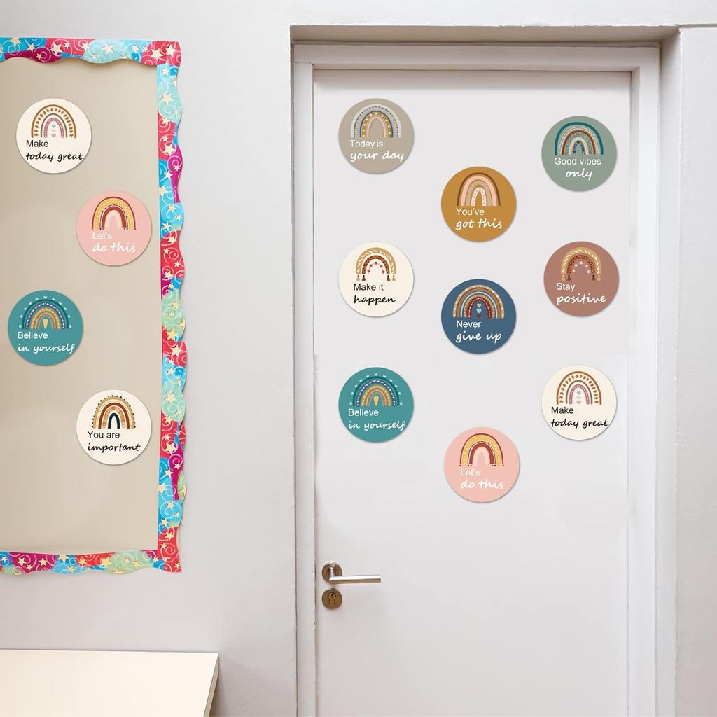 50pcs Positive Sayings Accents Boho Rainbow Motivational Classroom Cutouts Decors Growth Mindset Chips Pirational Quotes Bulletin Board Class Door