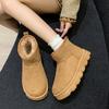 2025 winter new snow boots thick-soled piled thickened bread cotton shoes European and American foreign trade snow boots