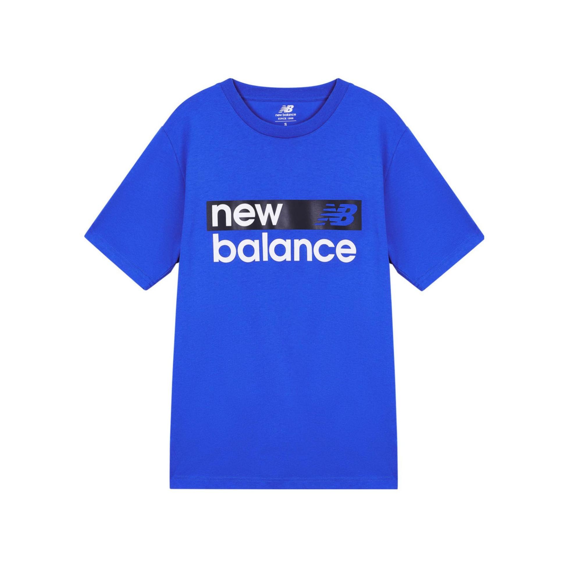 New Balance Classic Core Graphic Short Sleeve T-shirt Asia Sizing Blue White Men s MT03917-CO M