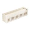 Wall-Mounted Cream Style Spice Rack with Seasoning Jars & Utensil Storage