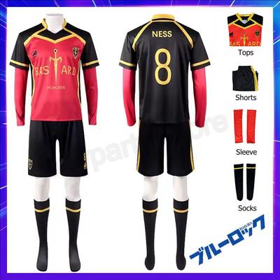 Anime Blue Lock Cosplay Kaiser Ness Isagi Kurona Hiori Costume Cosplay Tricou Bastard Munich Uniformă de Fotbal Bastard Munchen