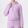 Women's Fleece-Lined Half-Zip Hoodie for Autumn/Winter - Slimming, Sporty, Versatile.