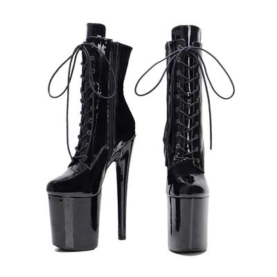 20CM High Heels Sexy Pole Dance Waterproof Platform Nightclub Model Catwalk Short Boots Club Shoes