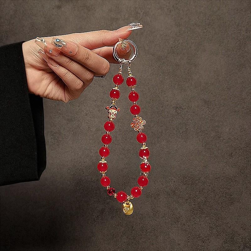 Vintage Style Phone Lanyard With Beaded Pvc Cord For Men And Women
