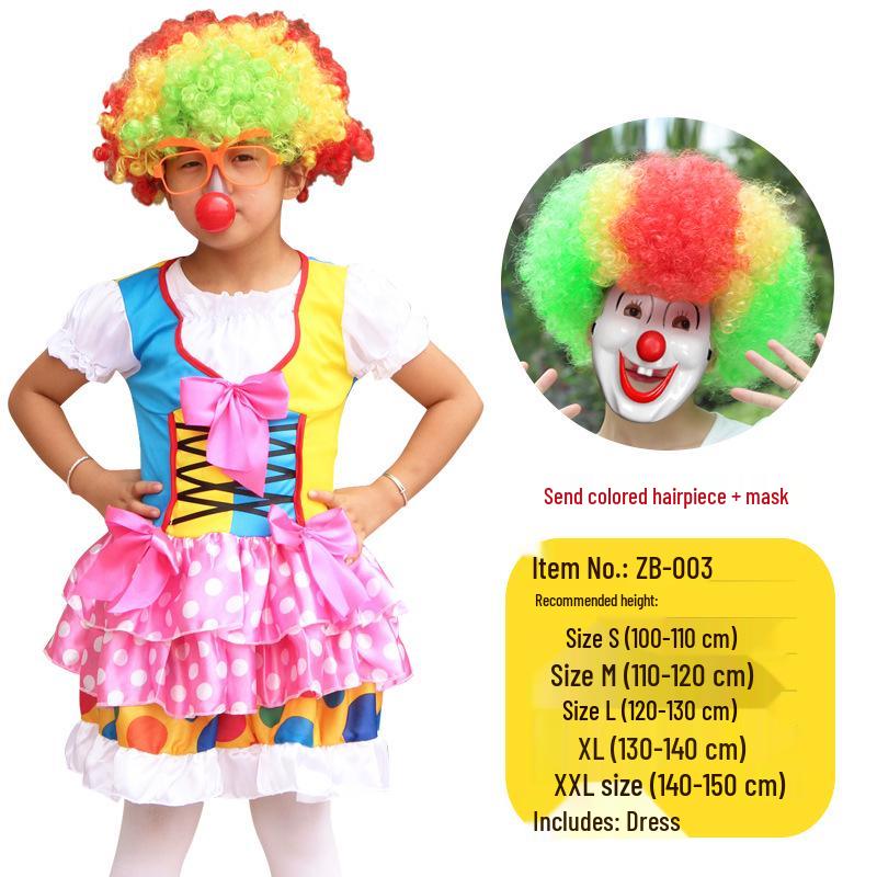 Kids' Clown & Magician Costume Set for Boys & Girls - Perfect for Masquerades, National Day, Christmas & New Year Performances.