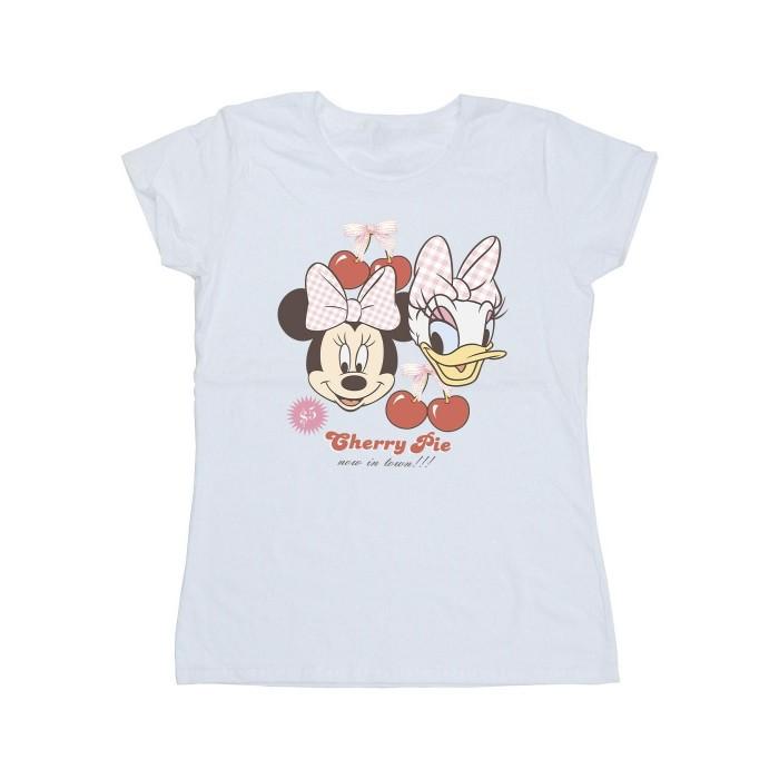 Disney Womens/Ladies Minnie Mouse & Daisy Cherry T-Shirt