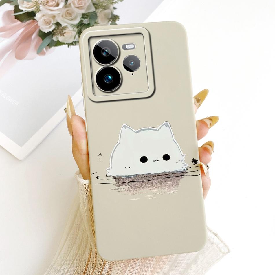 For Realme GT 7 Pro Cute Cat Flower Cartoon Phone Case For Realme GT7 Pro RMX5010 Shockproof Soft Silicone Covers Bumpers