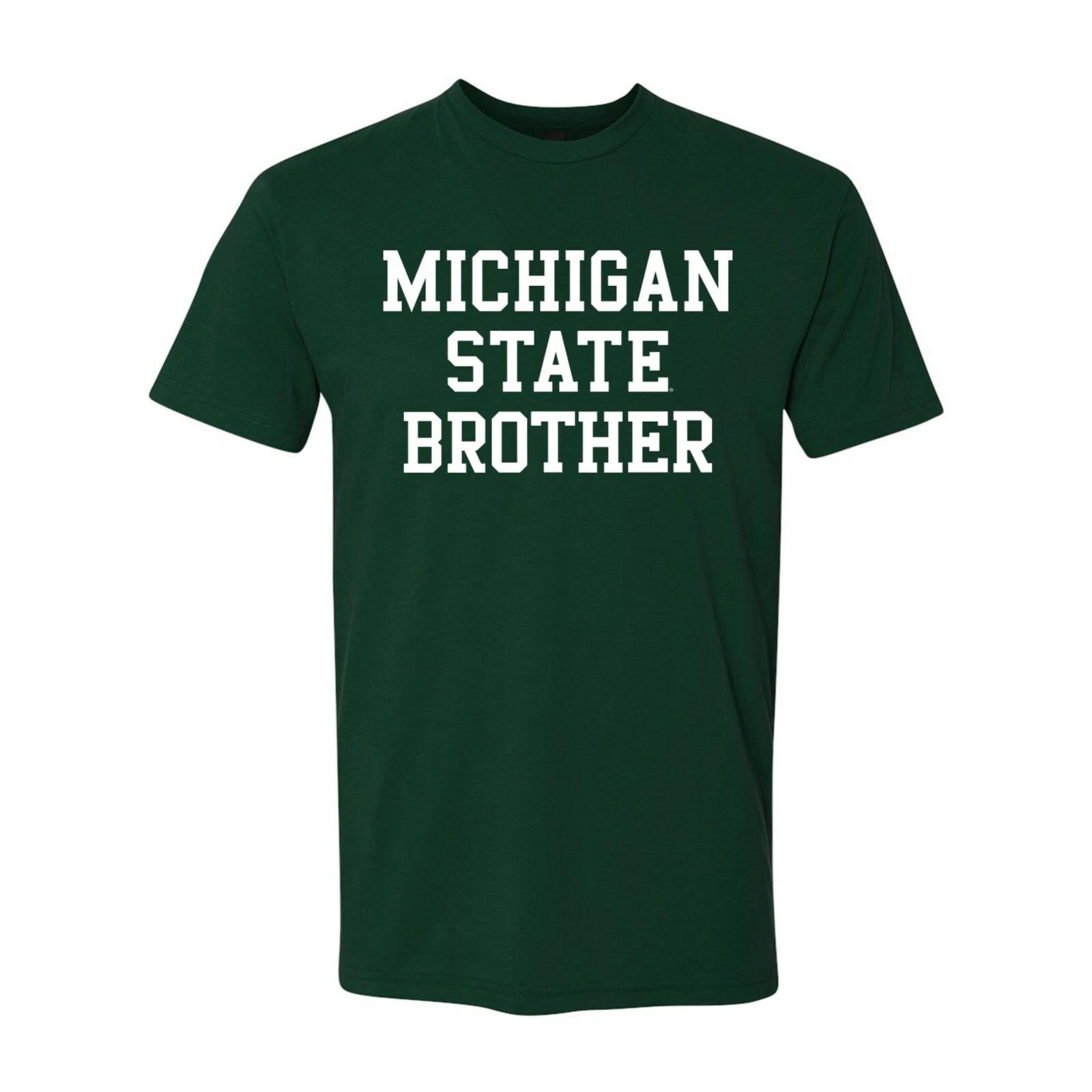 Michigan State Spartans Brother Basic Block Premium NLA T Shirt - Forest XL