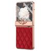 For Honor Magic V Flip 5G Case Ring Holder Leather+PC Phone Cover Rear Screen Film