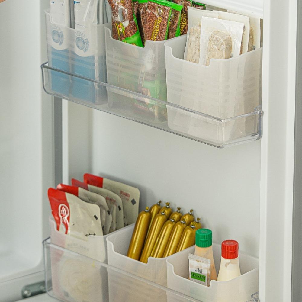 3/6 buc. Cutii de depozitare pentru frigider, cutie portabila transparenta pentru depozitarea alimentelor, cutie mare de depozitare pentru sortarea alimentelor, pentru usa laterala si blatul frigiderului