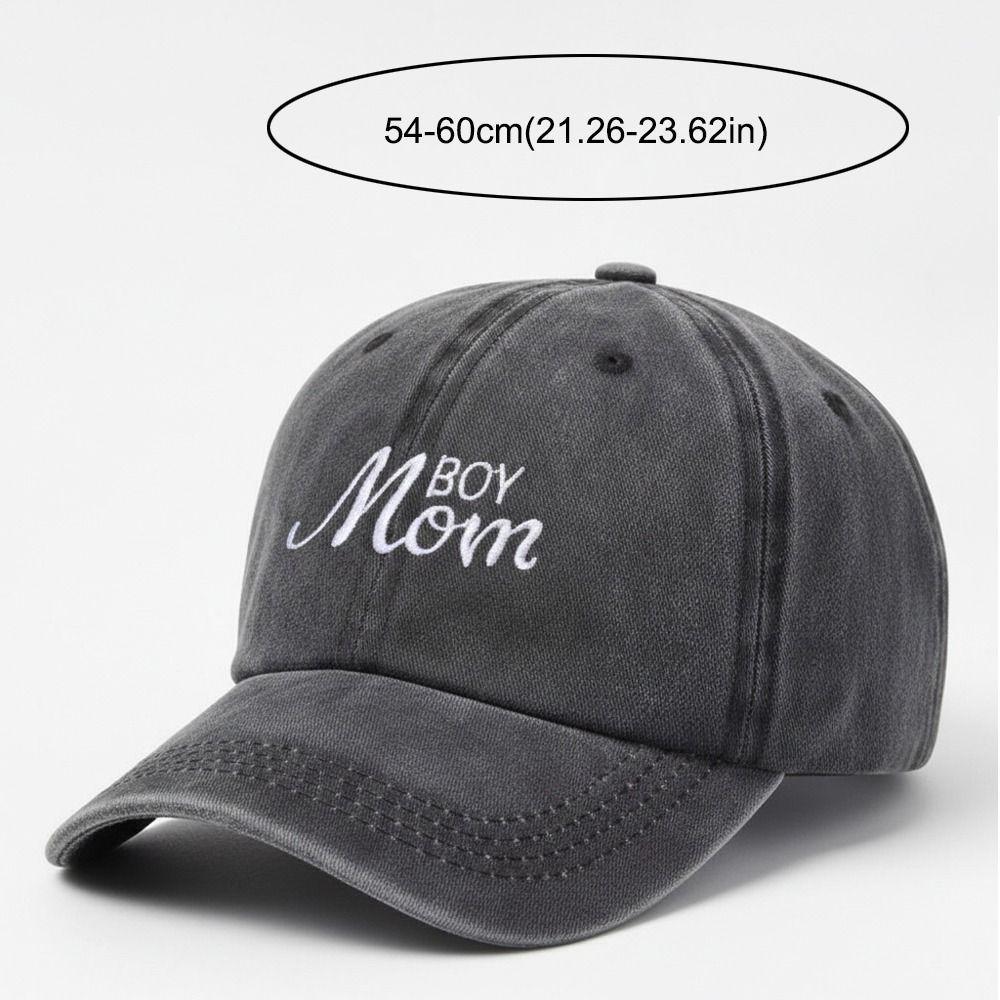 Washed Cotton Boy Mom Embroidery Caps Vintage Baseball Cap Fashion Sport Visors Cap Gifts
