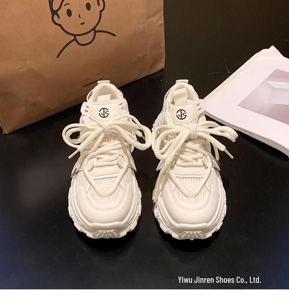 Women's 2025 Autumn Thick-Soled Dad Shoes - White Cortez Casual Sports Sneakers, Super Hot and Stylish, Make Feet Appear Smaller.