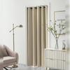 Karado Kobo Room Divider Blackout 220cm 150cm Nordic Accordion Room Door Curtain with Tension Solid Cold 1 Beige Curtain, Insulated, Heat-Retaining,