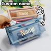 Custom Name Pencil Pouch,Back To School Supplies For Kids,Personalized Pencil Case,Customized Clear Pencil Pouch,Customizable Zipper Pencil Pouch,