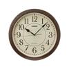CASIO Wall Clock Radio-Controlled Wood Grain Step Second Hand Nighttime Stop Dark Brown Japanese Room IQ-1021J-5JF
