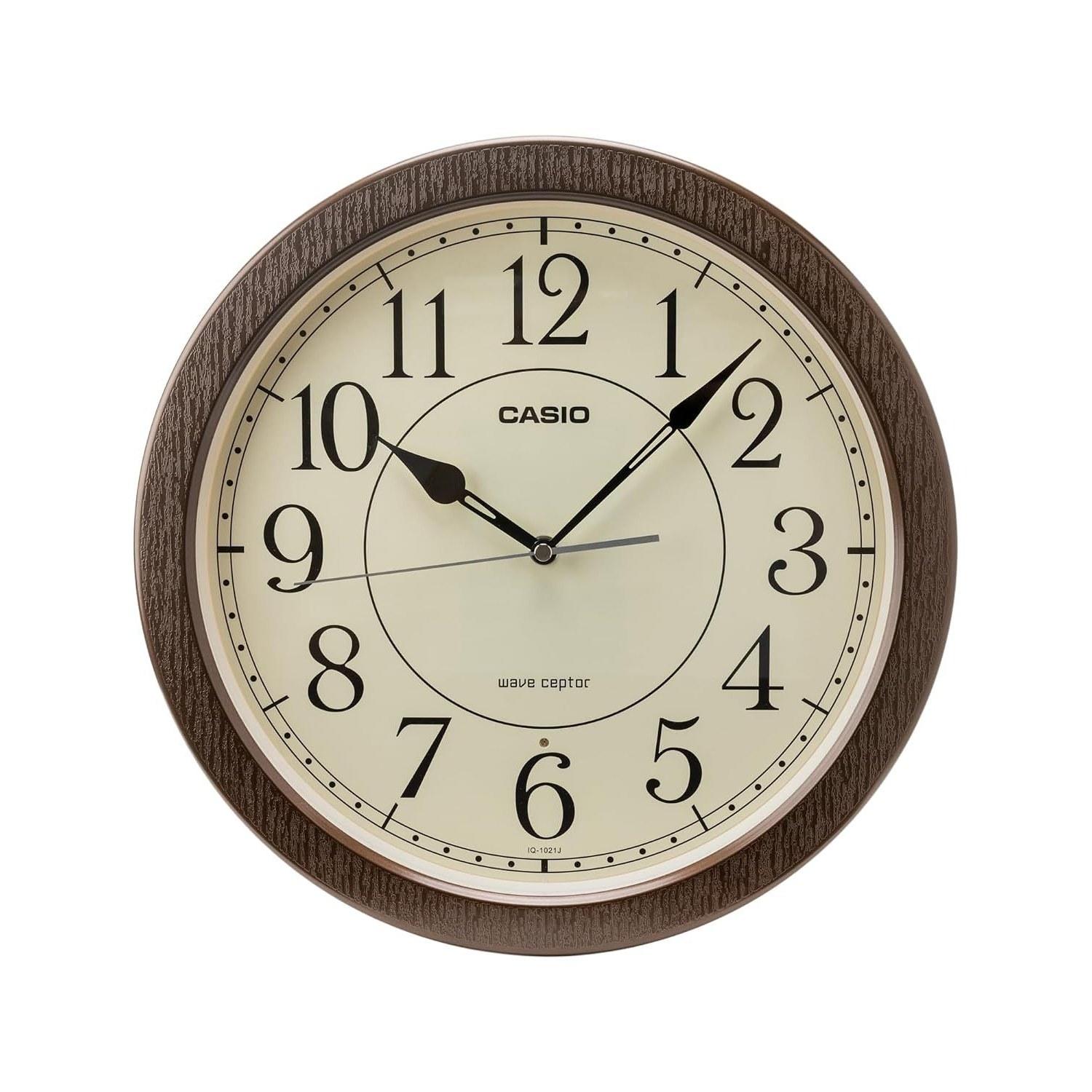 CASIO Wall Clock Radio-Controlled Wood Grain