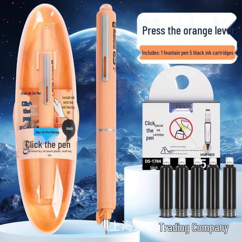 Dotstone Plnicí pero Time Capsule pro studenty - DS-784, Vyměnitelná inkoustová náplň, Začátečnická kaligrafie, Malý dveřní lis.