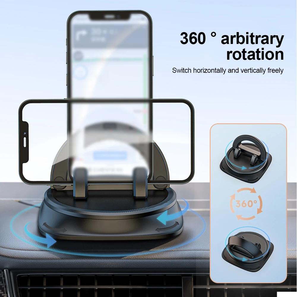 Universal Dashboard Car Phone Holder Mobile Stand GPS Support 360 Degrees Rotating for IPhone 16 15 14 Pro Max Xr Xiaomi Samsung