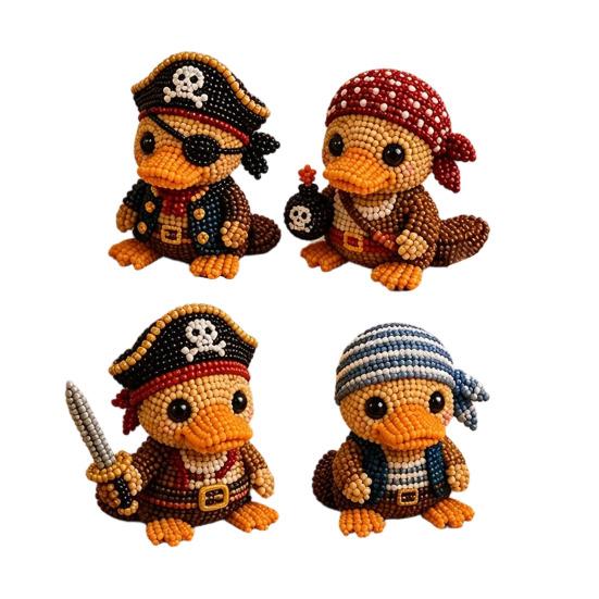 3D Beaded Animal Kit Platypus DIY Kit Tiny Crafting Set