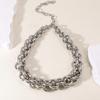 European and American Hip-hop Exaggerated Jewelry, Heavy Metal Chain Single-layer Necklace, Geometric Simple Collarbone Chain