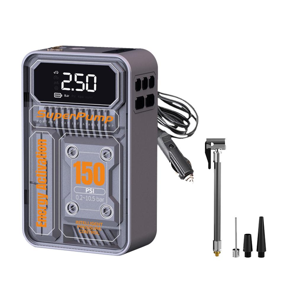 3in1 Auto-Luftpumpe, tragbarer elektrischer Auto-Reifenfüller, Digitalanzeige mit LED-Lichtbeleuchtung