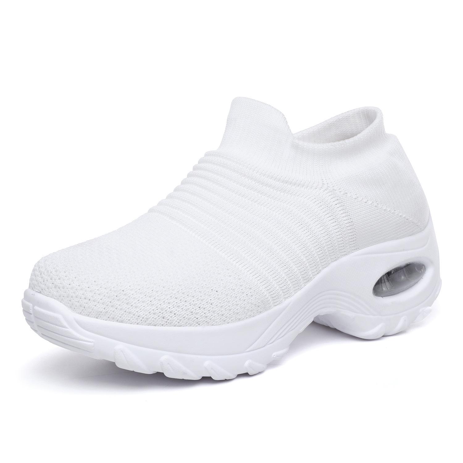 

Large size women s shoes air cushion casual sports shoes Korean version rocking shoes foot cover mother shoes socks shoes 35