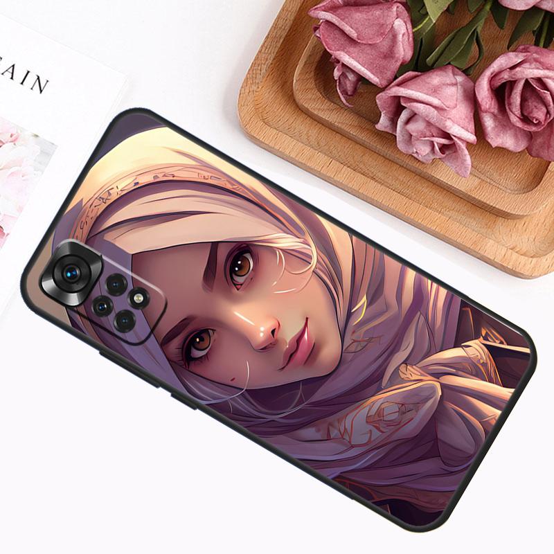 Muslim Arabic Hijab Girl Case For Xiaomi Redmi Note 14 13 12 11 9 10 Pro 9S 10S 11S 12S Redmi 14C 13C 12C 10C Cover