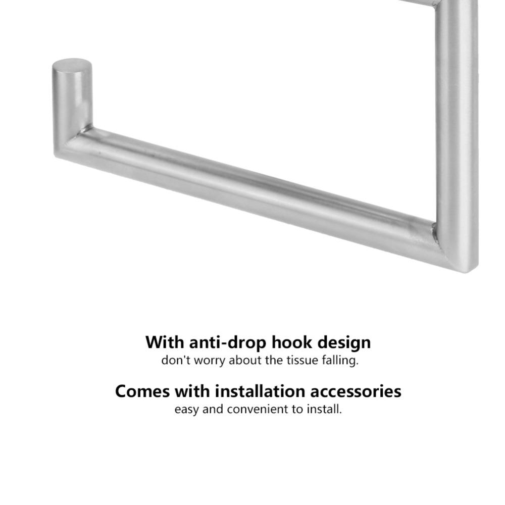Wall-Mounted Toilet Paper Holder Stainless Steel Bathroom Towel Rack Tissue Holder  Modern Decor
