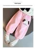 Girls' Cartoon Fleece Sweatpants - Thick, Warm, and Stylish for Autumn/Winter 2025