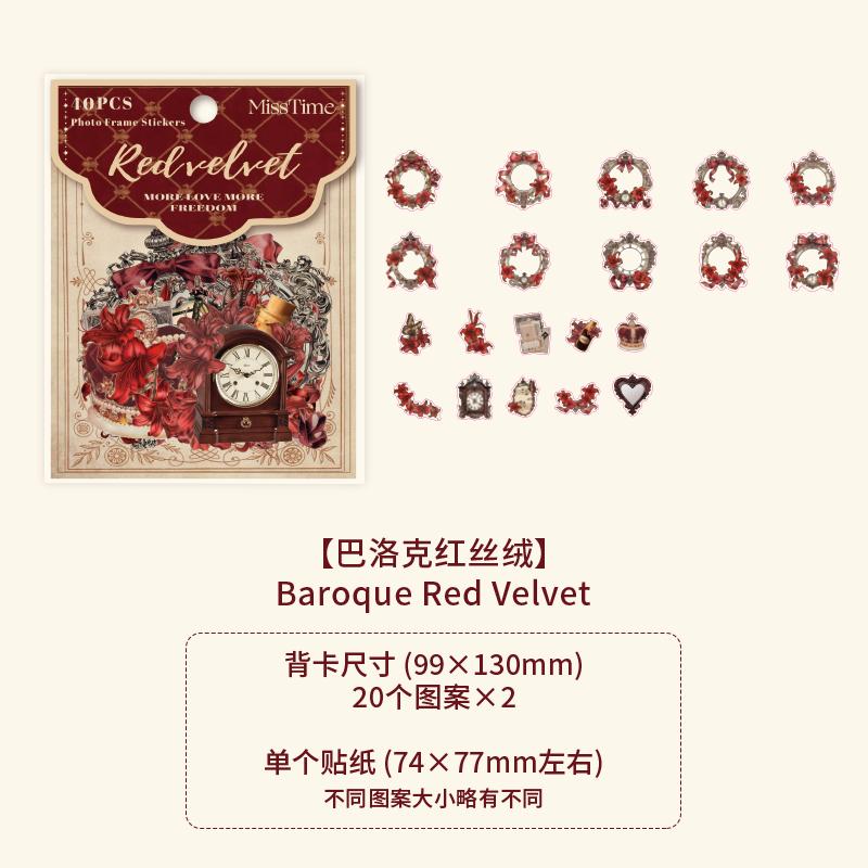 

JIAMEI 40pcs/pack Creative Aesthetics PET Decorative Stickers Retro Flower Borders DIY Diary Scrapbook Decor Journal Supplies