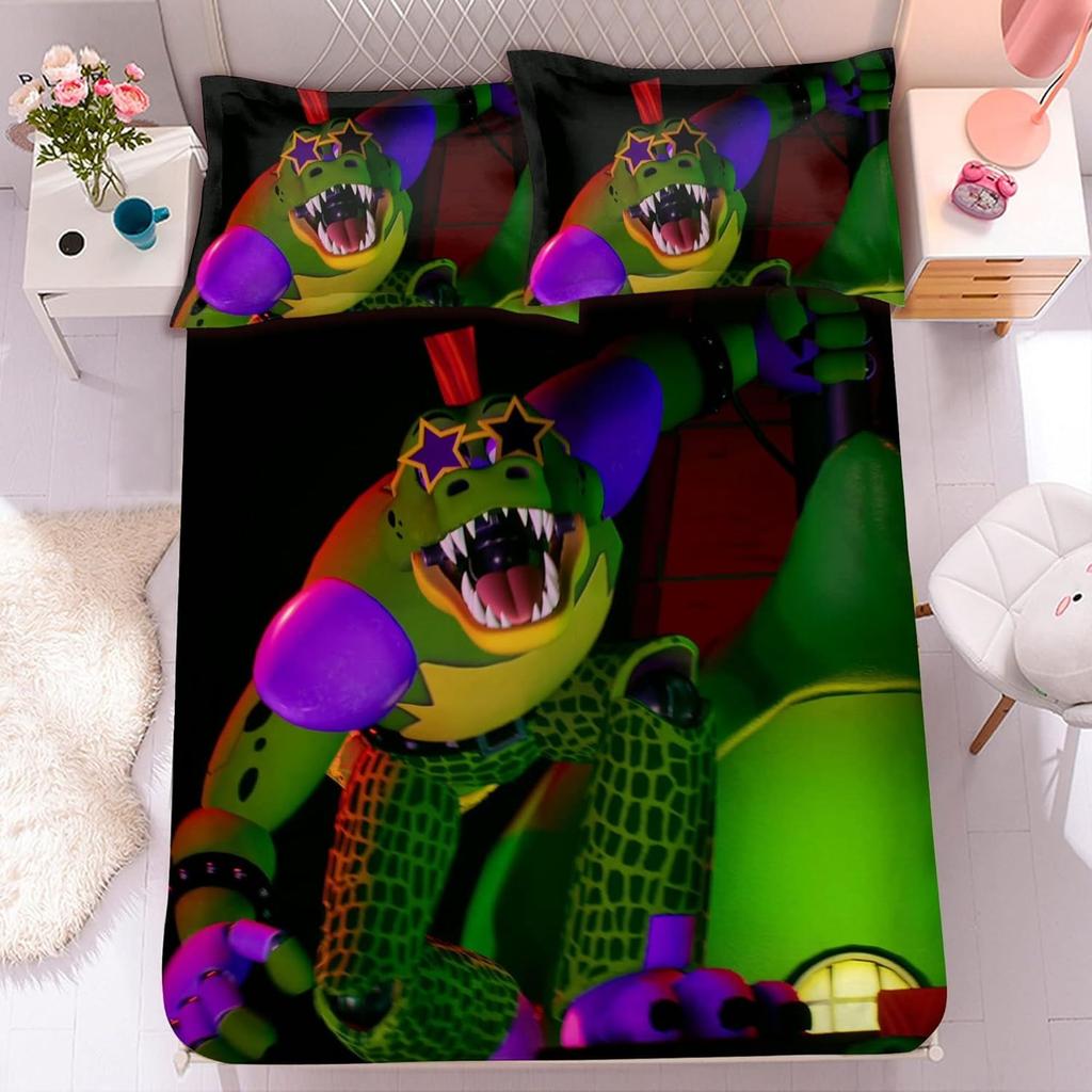 Exquisite 3D Freddy Wallpaper FNAF Digital Printing Bedding Set Five Nights Duvet Cover Comforter Bed Youth Kids Girl Boys Gift