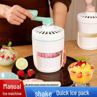 Portable Manual Ice Crusher - Hand Crank Ice Shaver for Homemade Smoothies