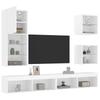5-Piece LED TV Furniture Set, White