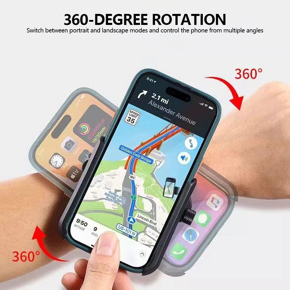 Universelles Verstellbares Rotierbares Armband für Handgelenk Arm Telefonhalter Für Outdoor Laufen Tanzen Sport Abnehmbarer Halter mit Sicherem Riemen