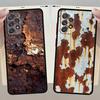Retro Rust Design Soft Cover Case for Galaxy A32 A73 A25 A26 A21 A52 A71 A22 A31 A36 A72 A23 A56