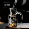 Naijiang Glass Baijiu Set with Decanter & Golden Deer Cup Holder