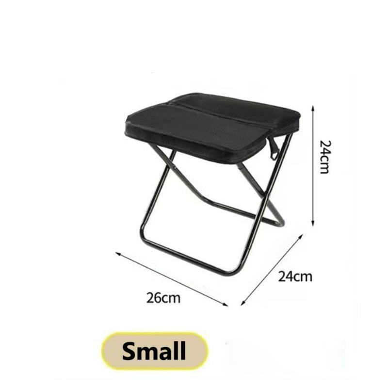 

Outdoor Portable Fishing Stool with Mesh Bag Zipper Bag Folding Chair Lightweight Integrated Storage Chair for Camping