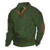 2023 Men's European Fit Stand Collar Long Sleeve Jacquard Knit Pullover Sweater
