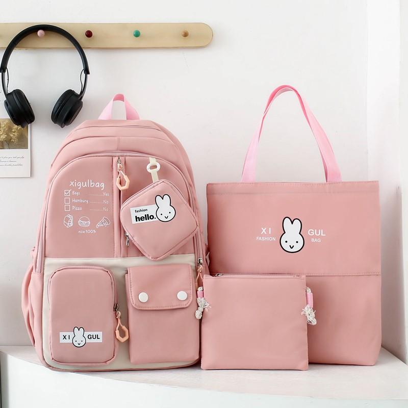 

TS JYL laptop bag,Junior Senior New Multi-Sets Backpack Korean Versatile Commute Girl Bag One size fits all рожевий