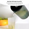 1 Set Plastic Large Capacity Cold Water Kettle Set Transparent Pitcher Splash-Proof Cover Handle Design Cups Included Kitchen