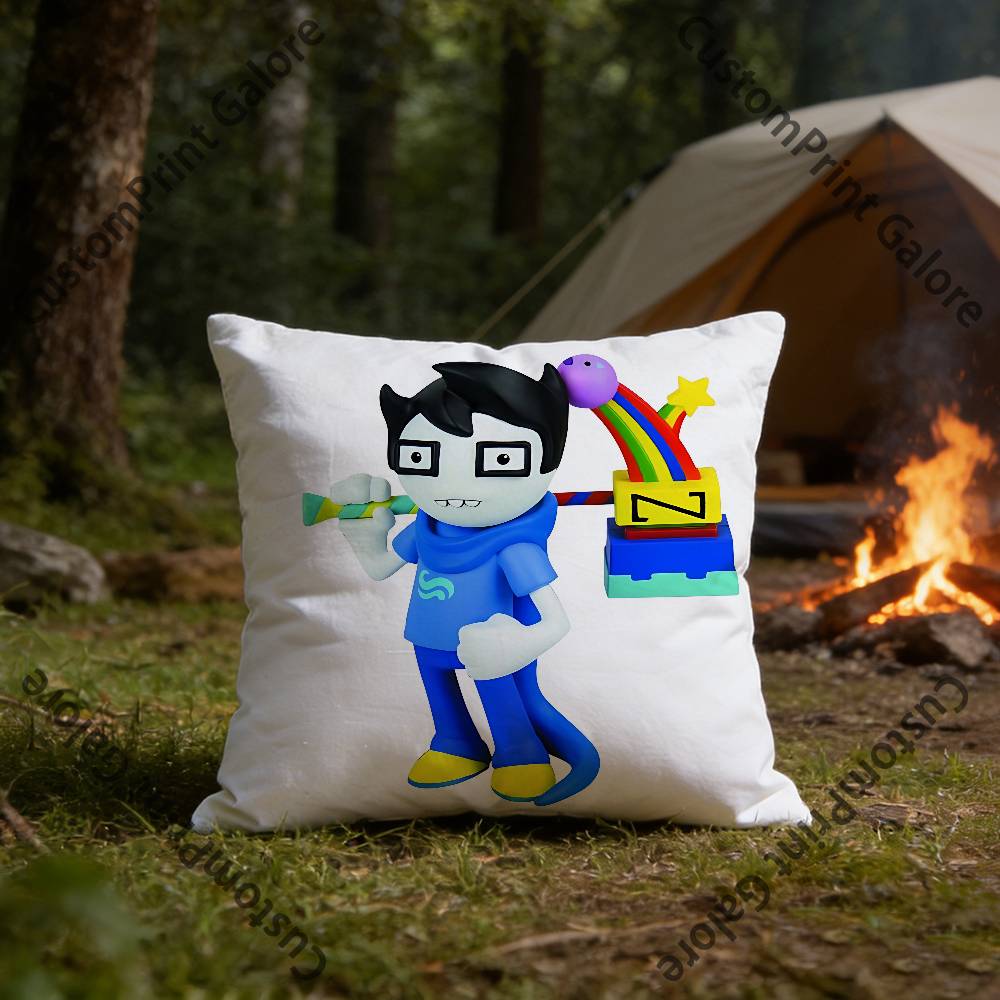 HHomestuck HD Print Square Pillow Cover Polyester Lightweight Customizable for Home Office Sofa Decor