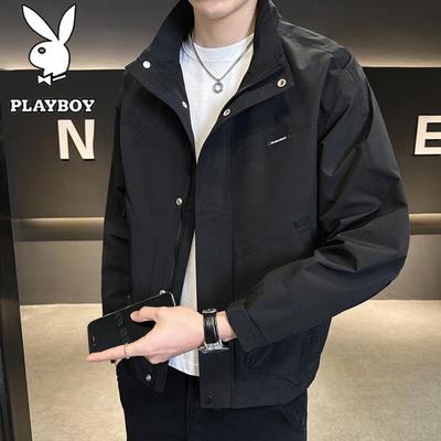 Men's Casual Stand Collar Windbreaker Jacket