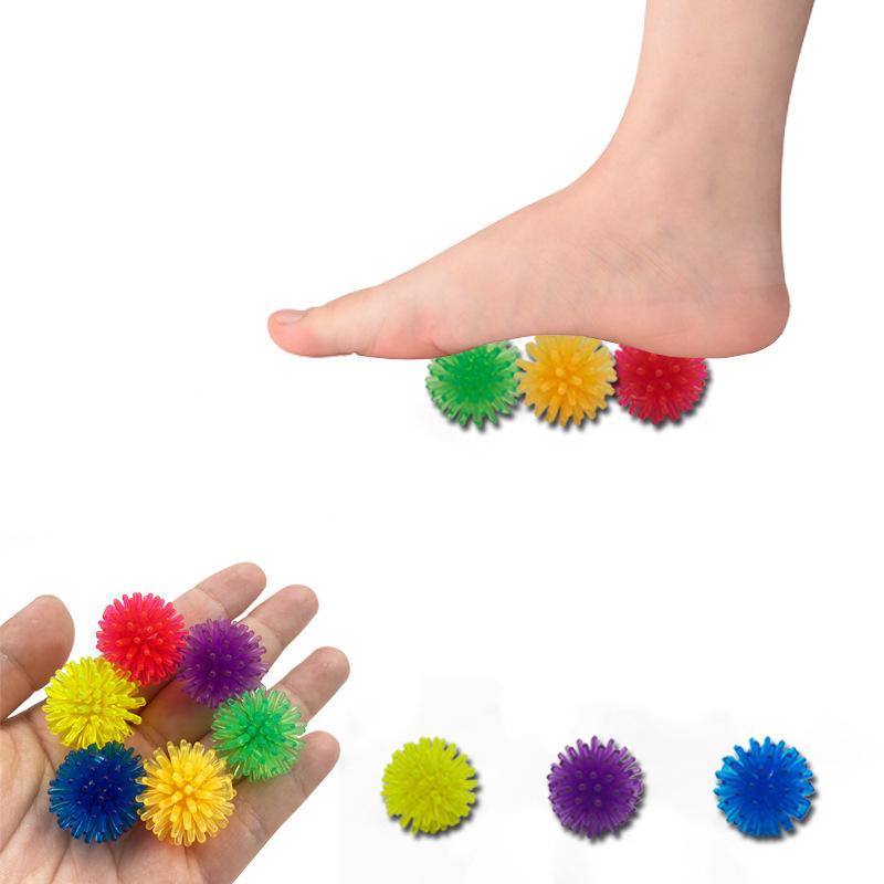 10/20PCS Color Soft Plastic Decompression Hedgehog Ball Finger Foot Massage Toy Ball Gifts for Children's Birthday Gift