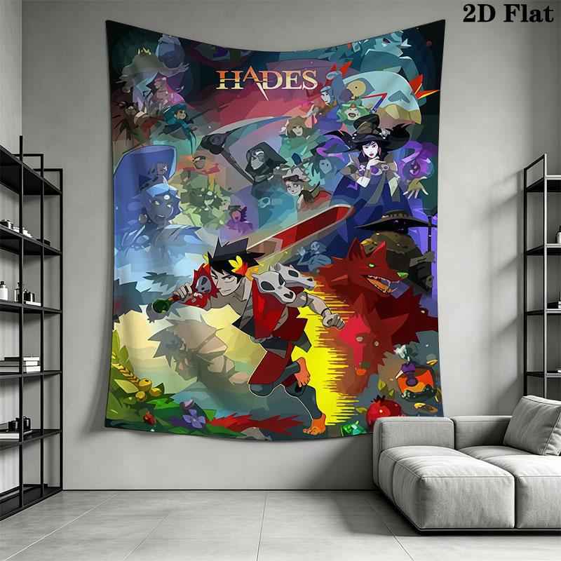 Hades poster Wall Hanging Printed Fabric Blanket Decorative Tapestries for Bedroom Living Room Home Decor