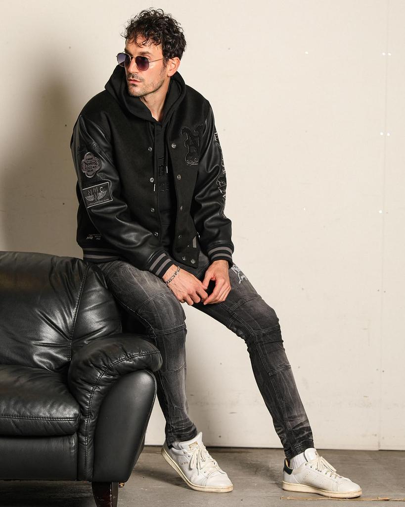 norton Monotone Sagara Stadium Motorcycle Casual Size 243N1707 Men's Jacket, Wear, Outerwear, Black, M,