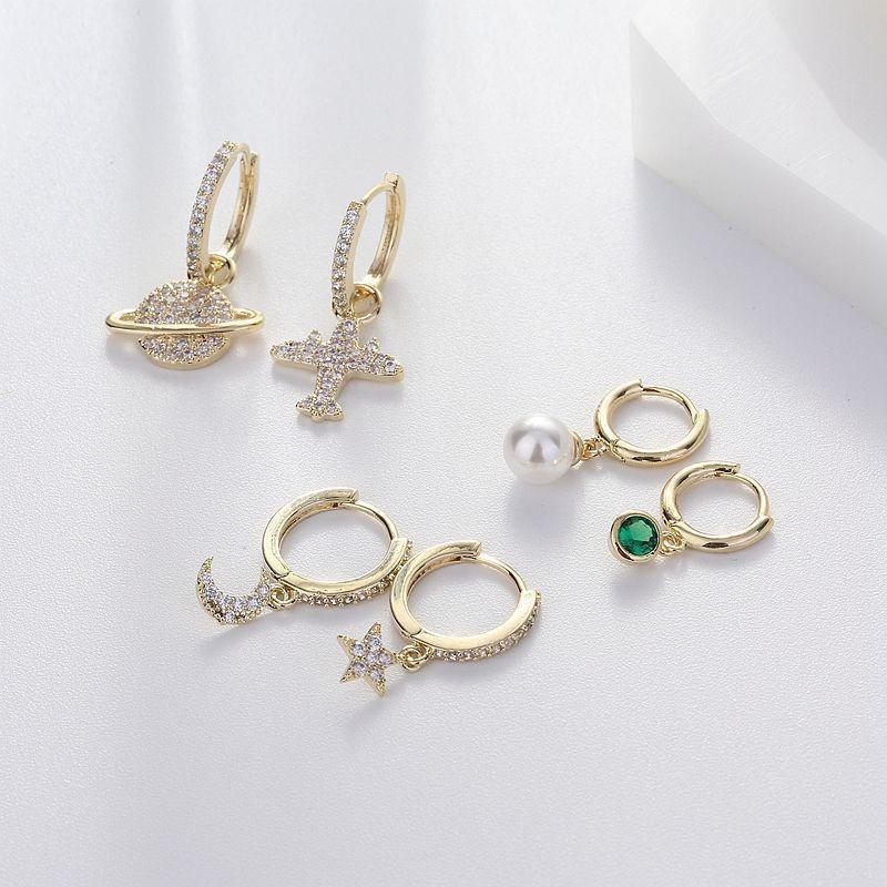 S925 Silver Exquisite European & American Style Diamond Earrings for Women - Luxurious & Fashionable, Versatile Ear Buckles