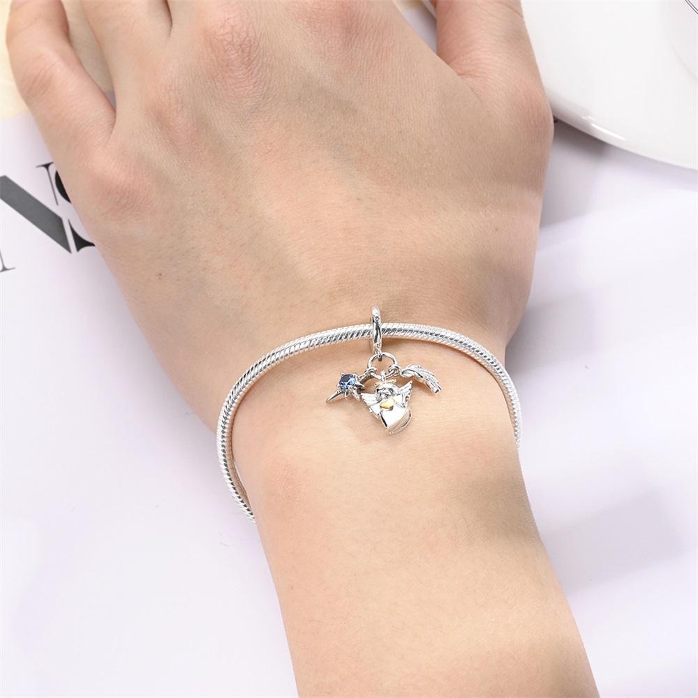 Original Charms Copper Religious Belief Series Angel Set Beads Fit Bracelet Women Jewelry Making Diy Gift